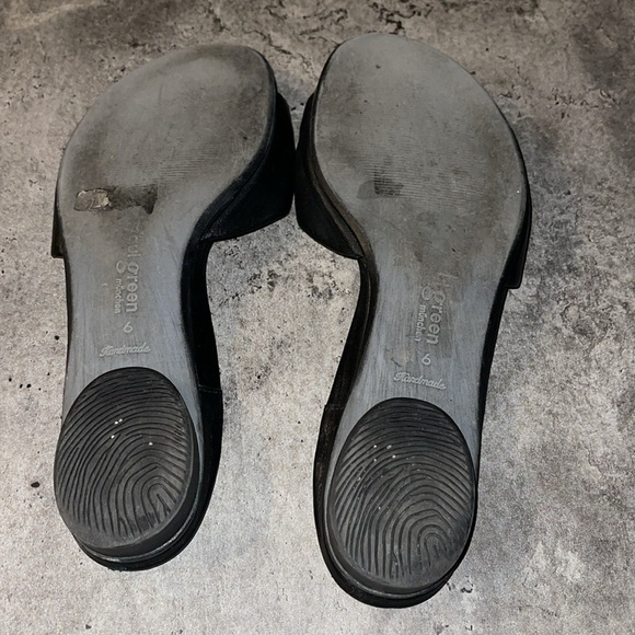 Paul Greene black leather slides sandals 8.5 - Picture 3 of 6